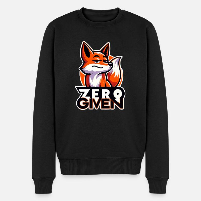 Zero Given - Fox Illustration - Men's Premium Organic Jumper - black
