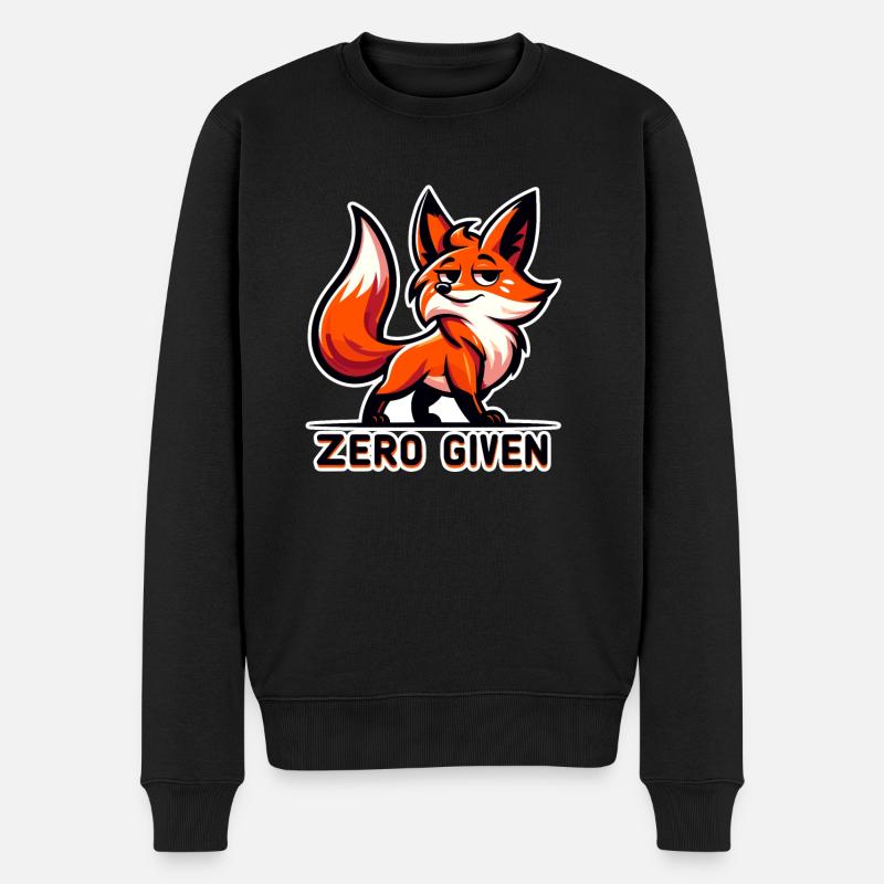 Zéro donné - Illustration de renard - Pull Premium bio Homme - noir