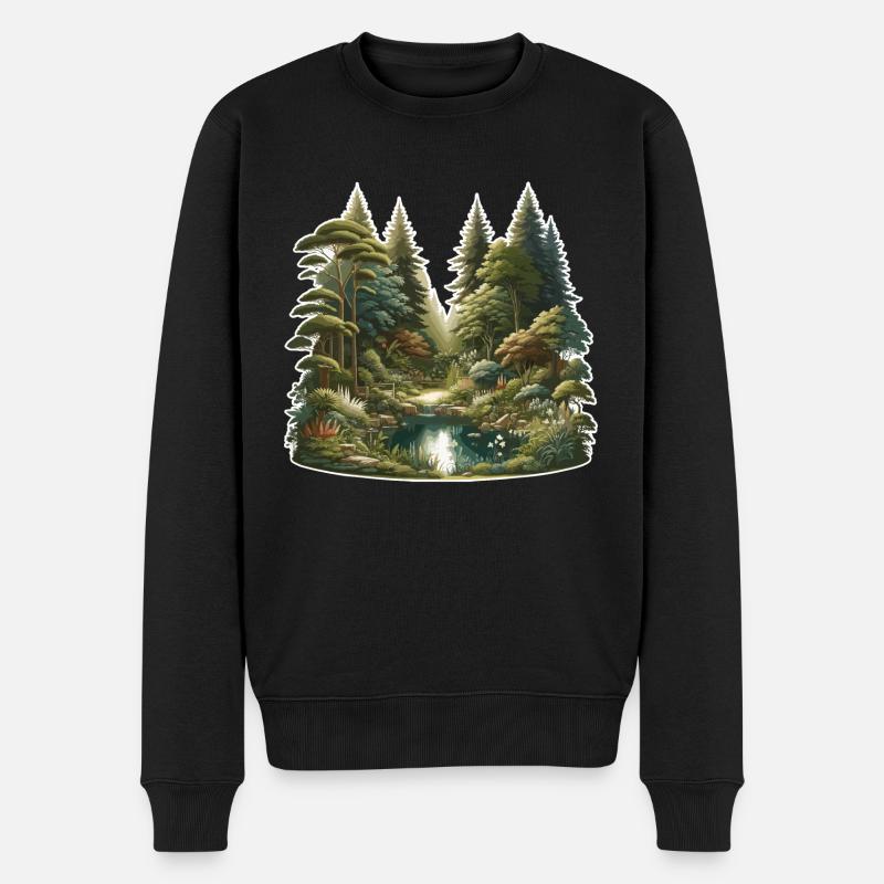Paysage - Illustration - Pull Premium bio Homme - noir