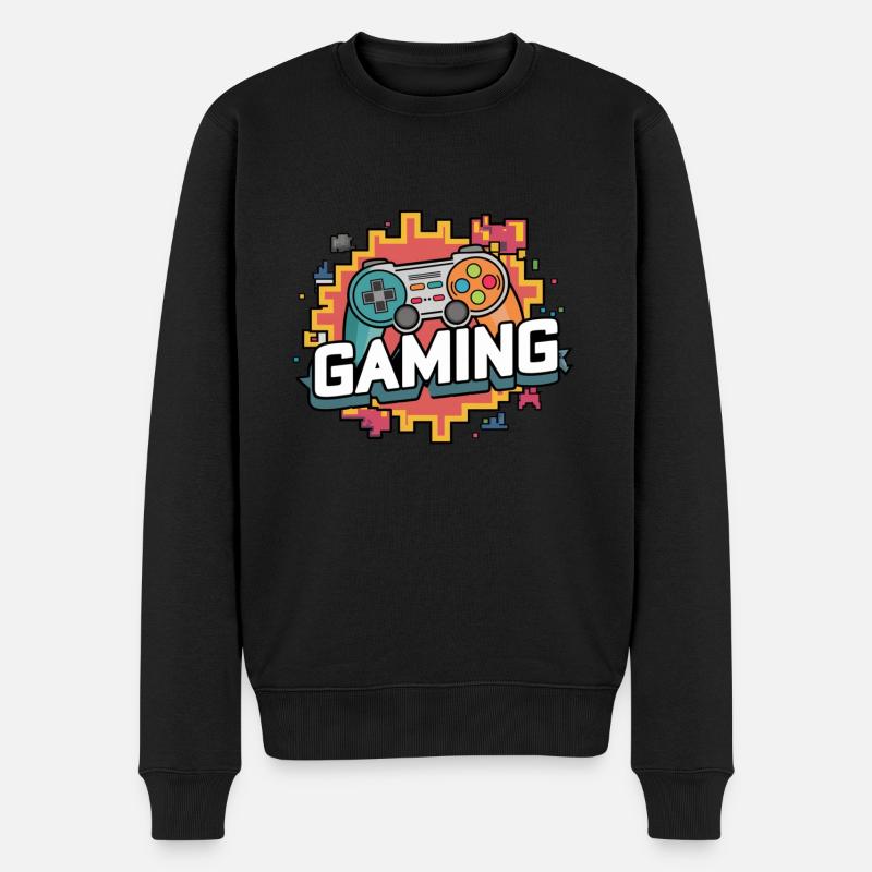 Gaming - Controller - Männer Premium Bio Pullover - Schwarz