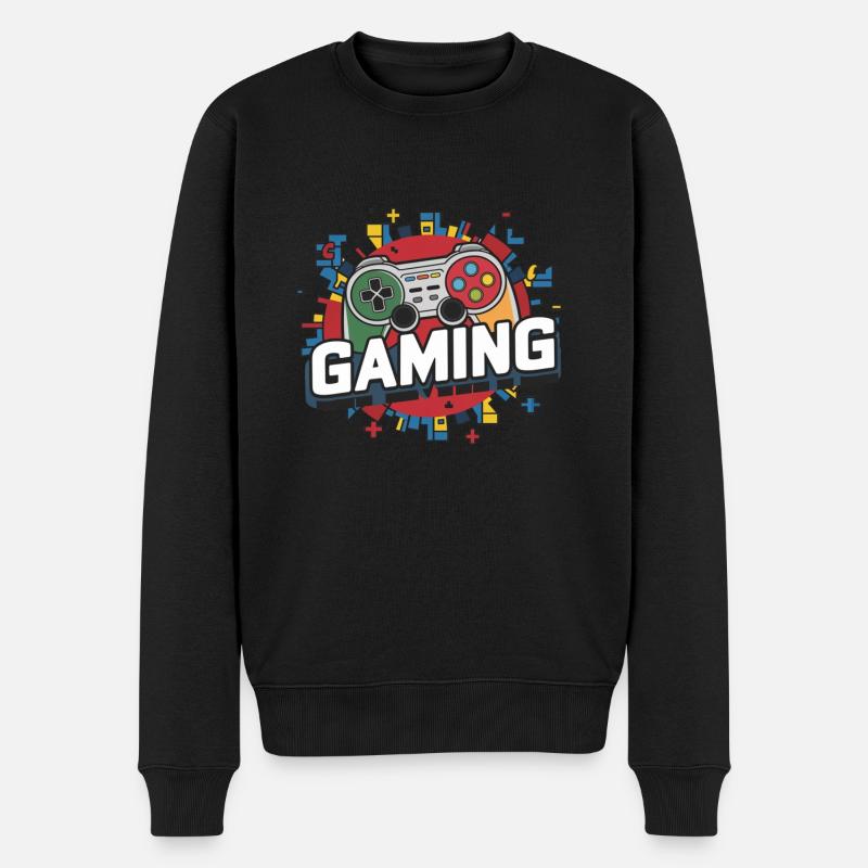 Gaming - Controller - Maglione ecologico premium da uomo - nero