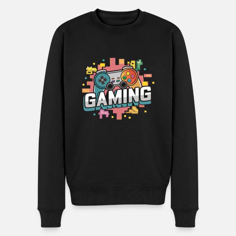 Gaming - Controller - Maglione ecologico premium da uomo - nero