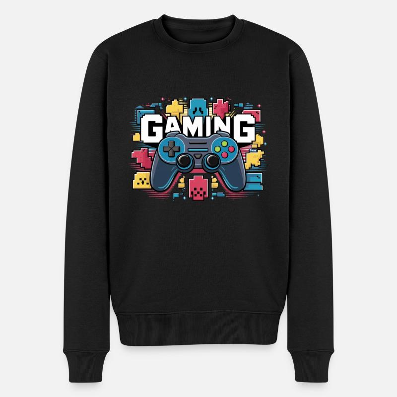 Gaming - Controller - Männer Premium Bio Pullover - Schwarz