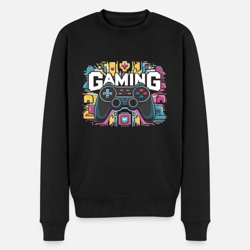 Gaming - Controller - Männer Premium Bio Pullover - Schwarz