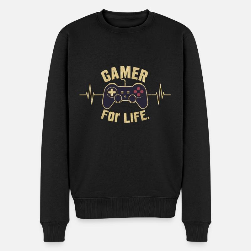 Gamer pour la vie - Pull Premium bio Homme - noir