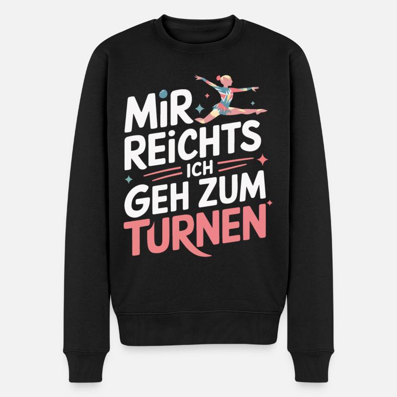 Turnerin Akrobatik Gymnastik Turnen - Männer Premium Bio Pullover - Schwarz