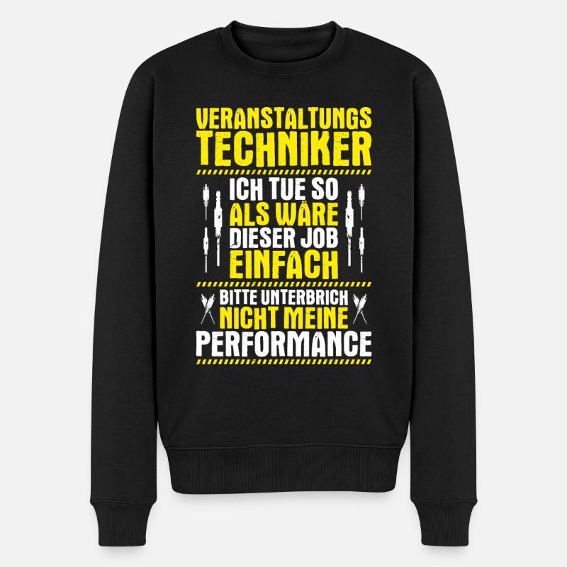 Veranstaltungstechniker Event Technician - Männer Premium Bio Pullover - Schwarz