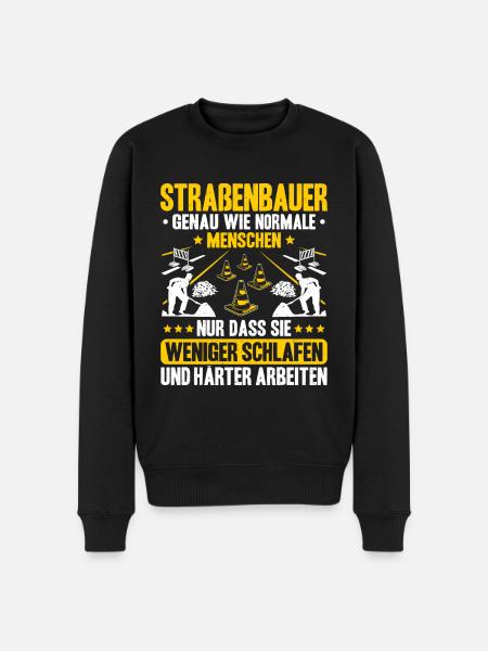 Straßenbauer Asphaltbauer Straßenbau - Männer Premium Bio Pullover - Schwarz
