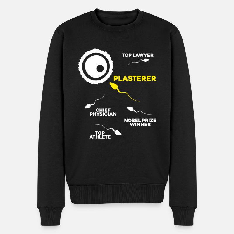Stuckateur Plasterer Stukkateur Gipser Verputzer - Männer Premium Bio Pullover - Schwarz