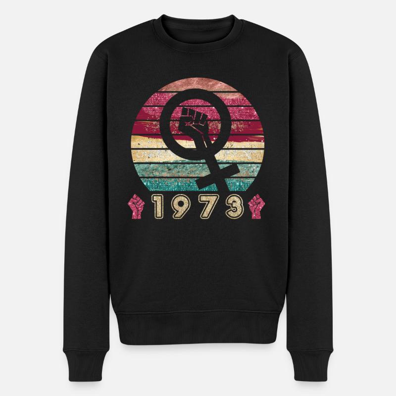 Pro Choice 1973 Frauenrechte - Männer Premium Bio Pullover - Schwarz