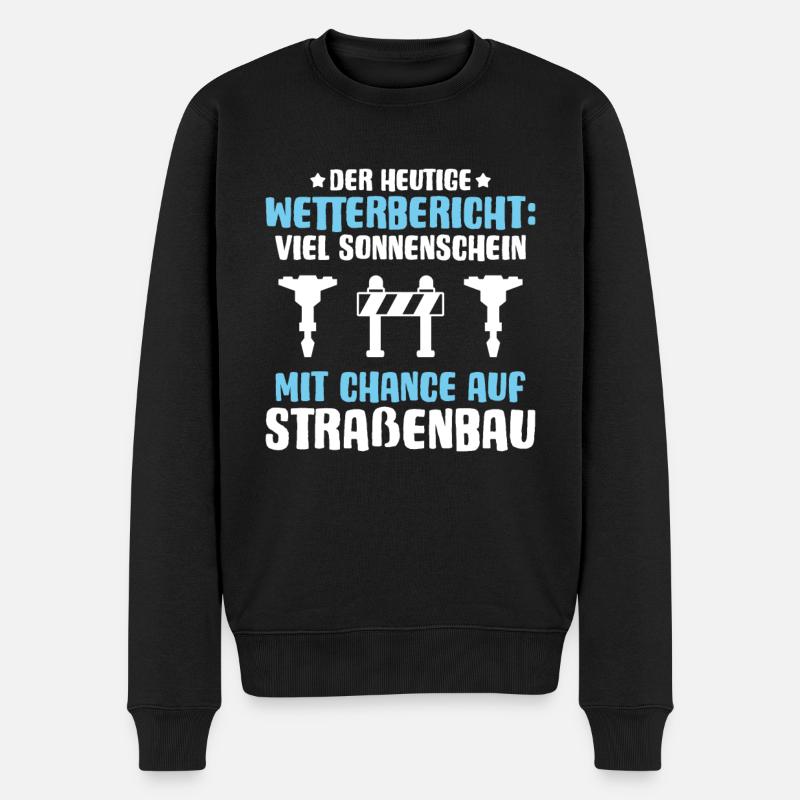 Straßenbauer Asphaltbauer Straßenbau - Männer Premium Bio Pullover - Schwarz