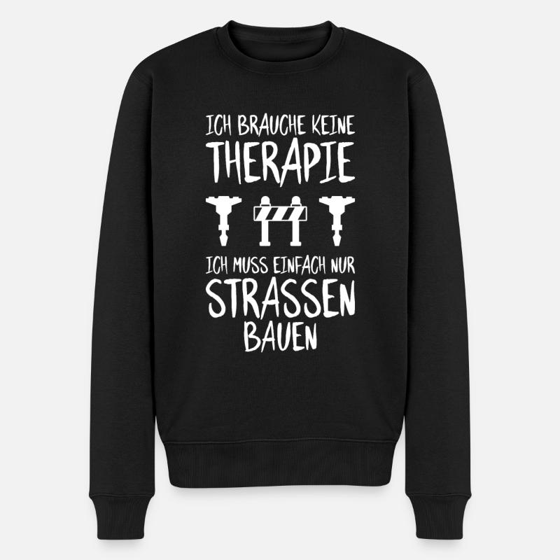 Straßenbauer Asphaltbauer Straßenbau - Männer Premium Bio Pullover - Schwarz