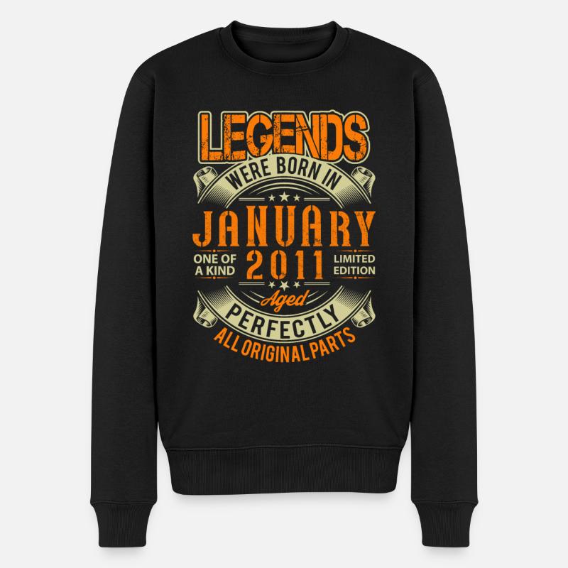 Légende d’anniversaire de janvier 2011 - Pull Premium bio Homme - noir