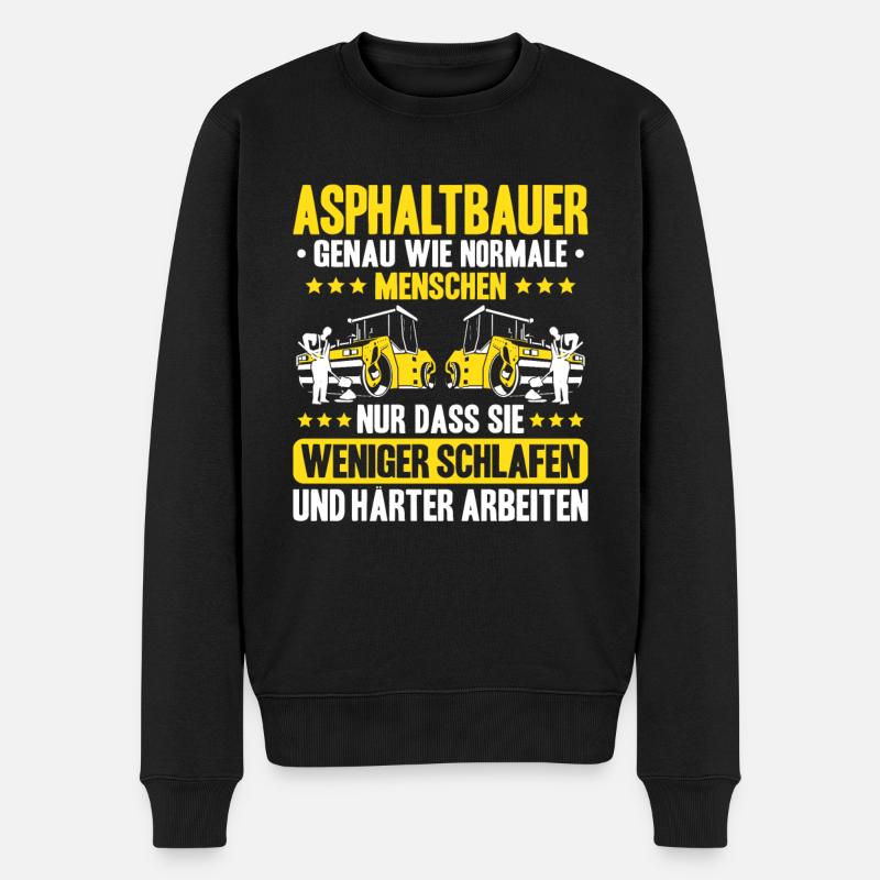 Asphaltbauer Asphaltierer Schwarzstraßenbauer - Männer Premium Bio Pullover - Schwarz