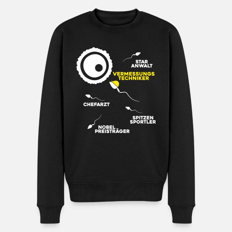 Vermessungstechniker Vermesser Land Surveyor - Männer Premium Bio Pullover - Schwarz