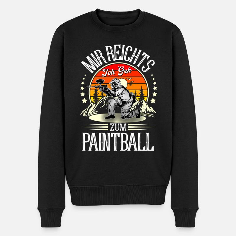 Paintball - Männer Premium Bio Pullover - Schwarz