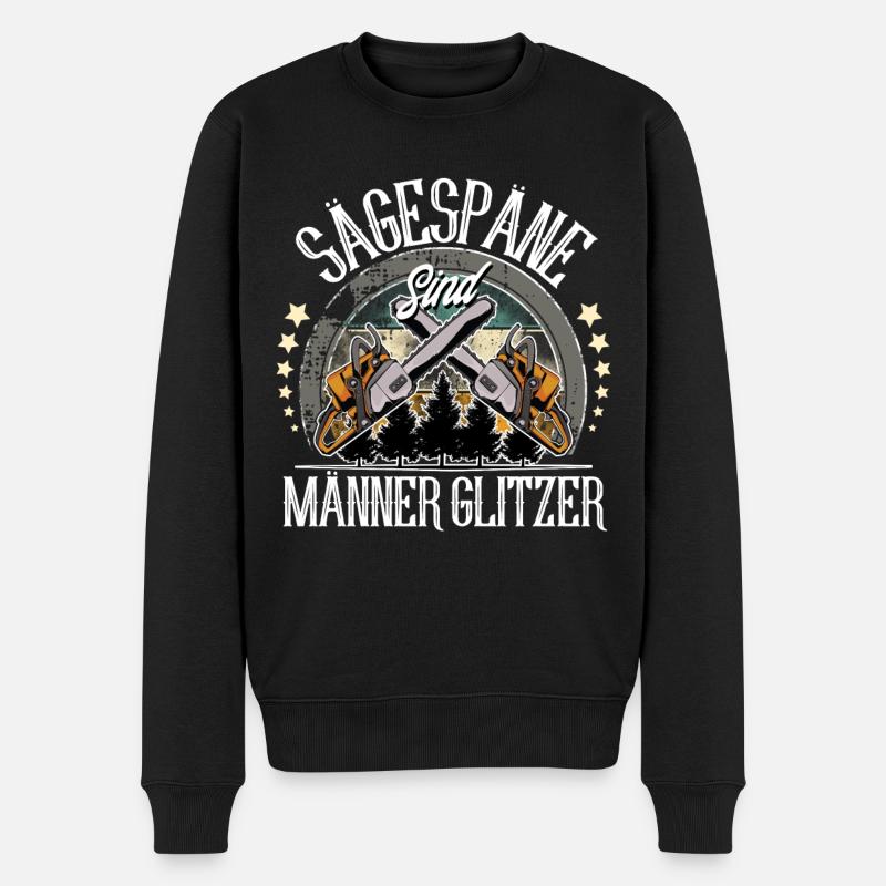 Holzfäller - Männer Premium Bio Pullover - Schwarz