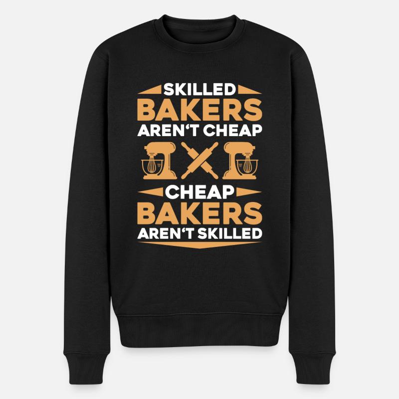 Baker Baking Baker Bakery Baking - Men's Premium Organic Jumper - black