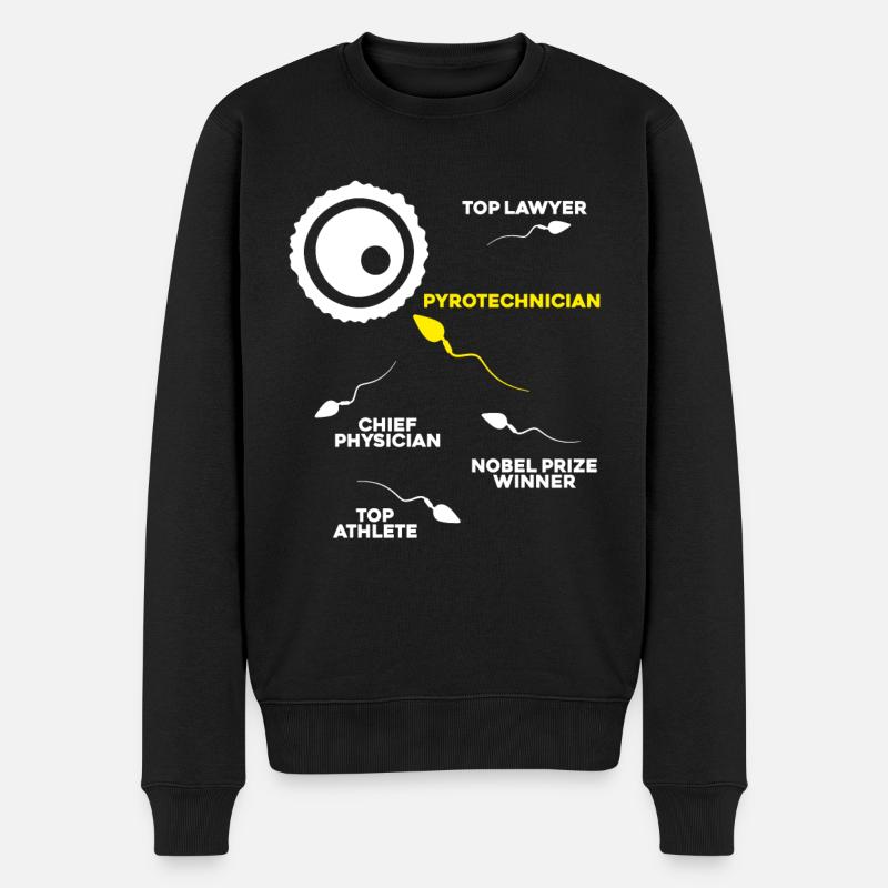 Pyrotechniker Feuerwerk Pyrotechnik Pyrotechnician - Männer Premium Bio Pullover - Schwarz