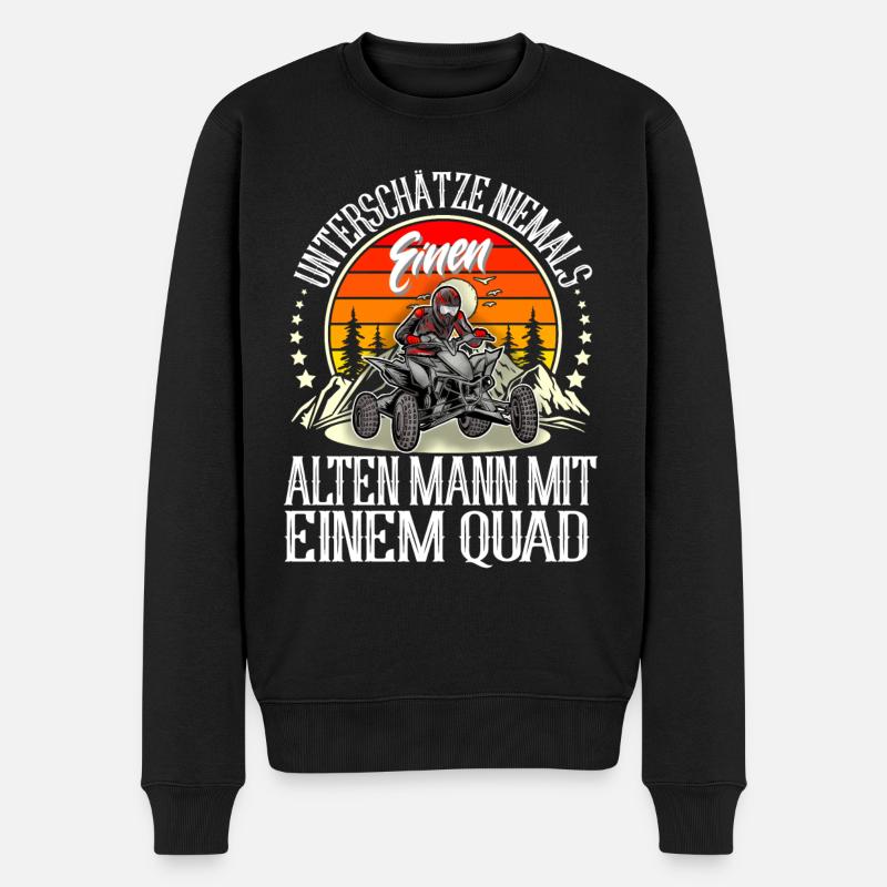 Quad ATV Offroad Quadfahrer - Männer Premium Bio Pullover - Schwarz