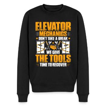 Elevator Fitter Elevator Mechanic Elevator Mechanic - Men's Premium Organic Jumper - black - Front - Nico (187cm)