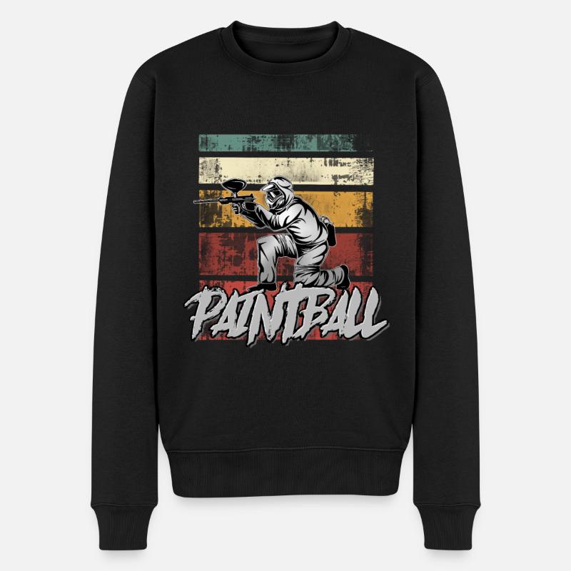 Paintball - Männer Premium Bio Pullover - Schwarz