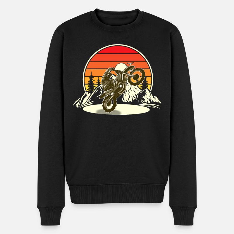 Motocross - Pull Premium bio Homme - noir