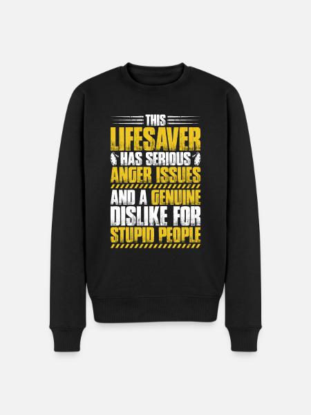 Lifeguard Water Rescue Lifesaver - Men's Premium Organic Jumper - black