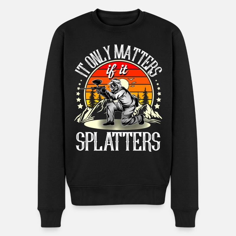 Paintball - Männer Premium Bio Pullover - Schwarz
