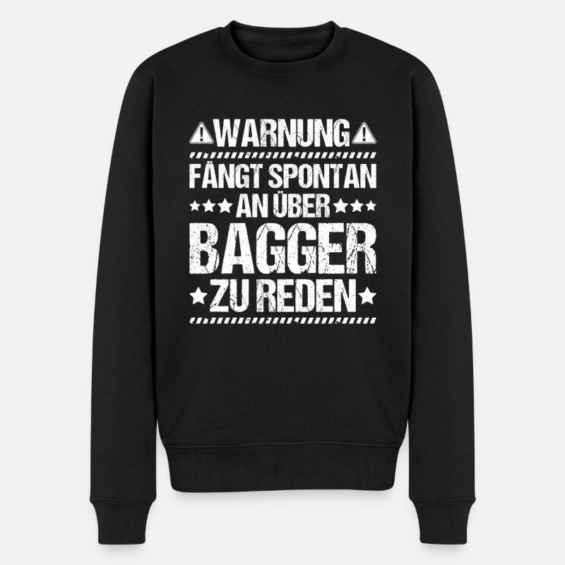 Baggerfahrer Baggerführer Heavy Equipment Operator - Männer Premium Bio Pullover - Schwarz