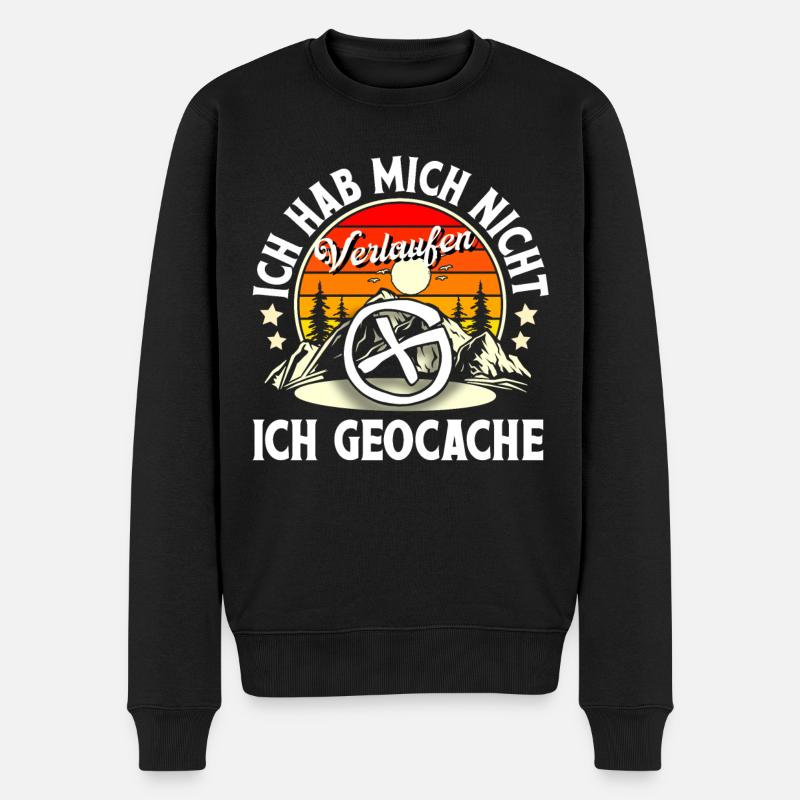 Geocaching Geocacher Geocache - Männer Premium Bio Pullover - Schwarz