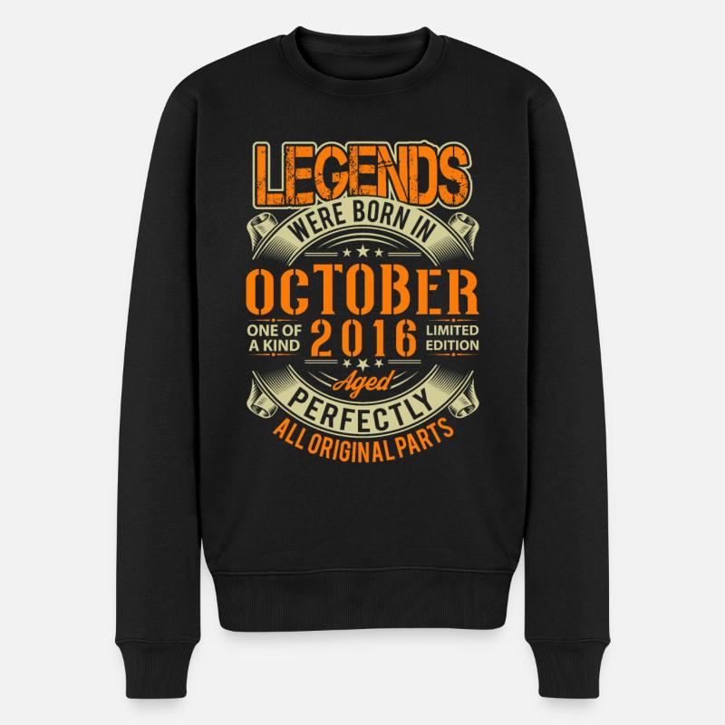 Légende d’anniversaire d’octobre 2016 - Pull Premium bio Homme - noir