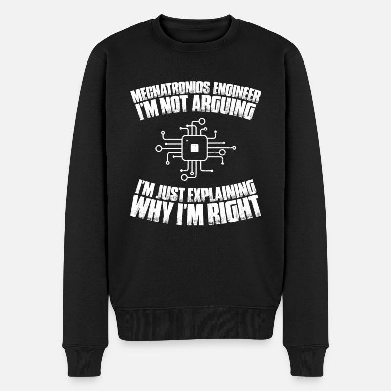 Mechatroniker Mechatronik Mechatronics Engineer - Männer Premium Bio Pullover - Schwarz