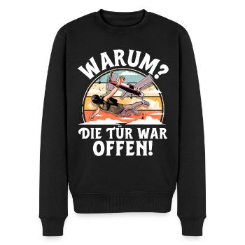 Fallschirmspringen Fallschirmspringer Fallschirm - Männer Premium Bio Pullover - Schwarz - Vorne - Nico (187cm)