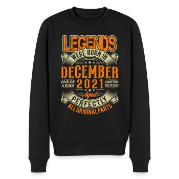 2021 Dezember Geburtstag Legende - Männer Premium Bio Pullover - Schwarz - Vorne - Nico (187cm)