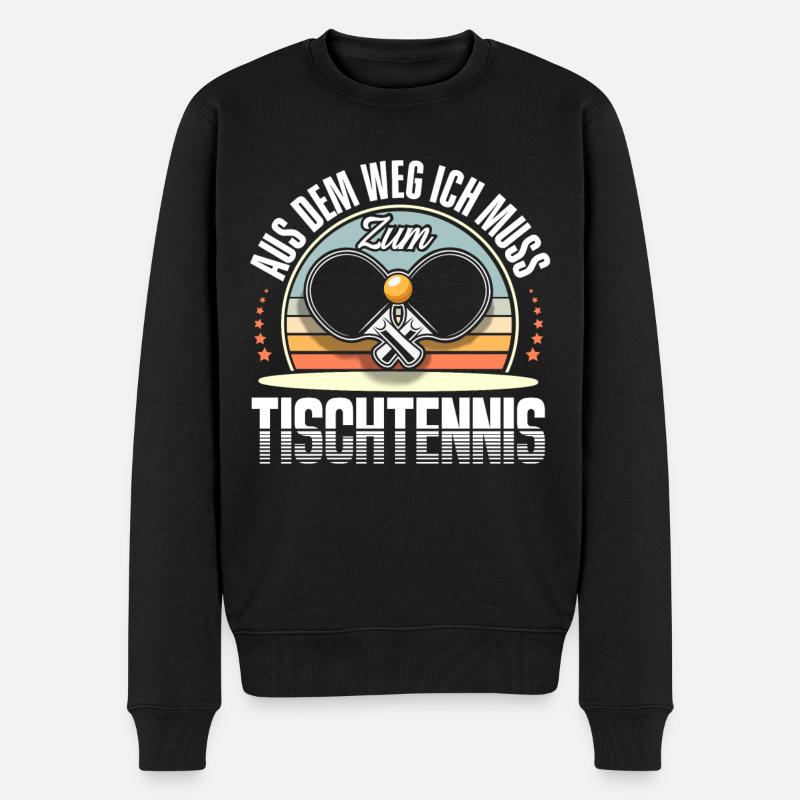 Tischtennis - Männer Premium Bio Pullover - Schwarz
