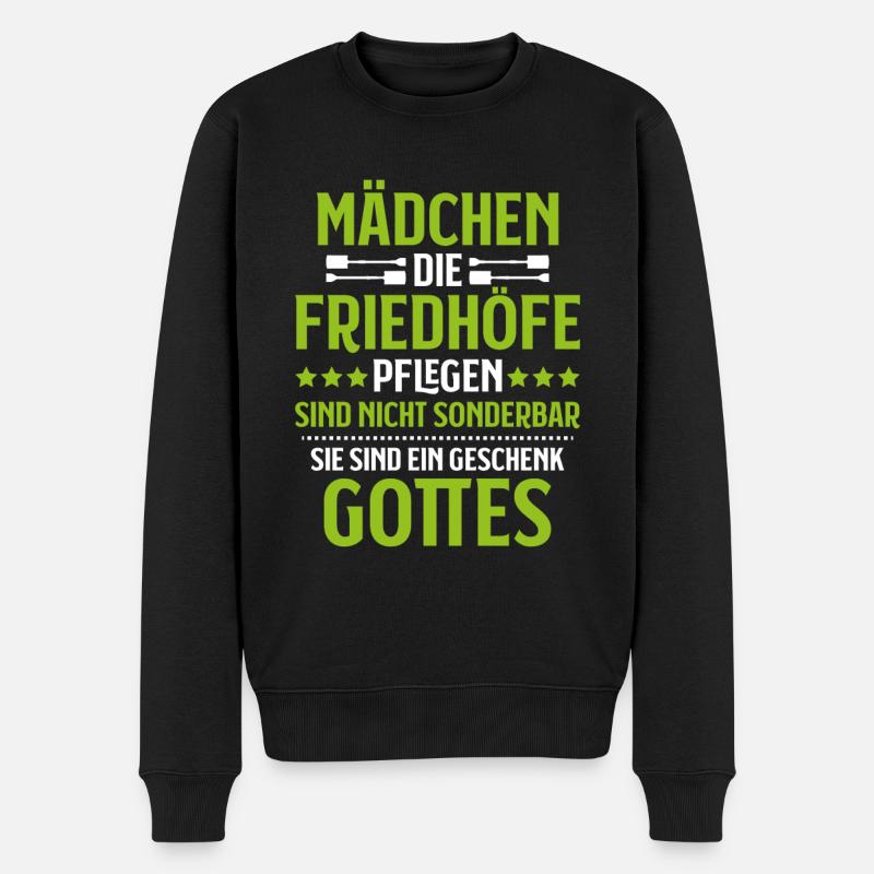 Friedhofsgärtner Friedhof Cemetery Gardener - Männer Premium Bio Pullover - Schwarz