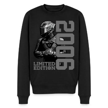 LIMITED EDITION 2006 MOTORRAD 20. GEBURTSTAG - Männer Premium Bio Pullover - Schwarz - Vorne - Nico (187cm)