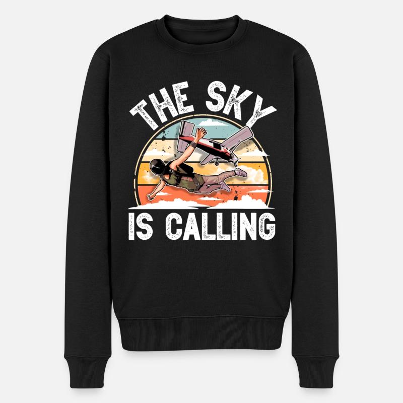 Parachute parachutiste parachutiste - Pull Premium bio Homme - noir