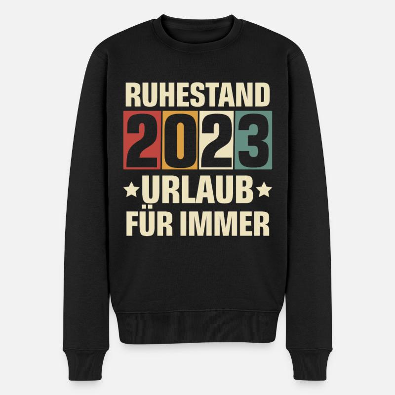 Rentner 2023 Ruhestand - Männer Premium Bio Pullover - Schwarz