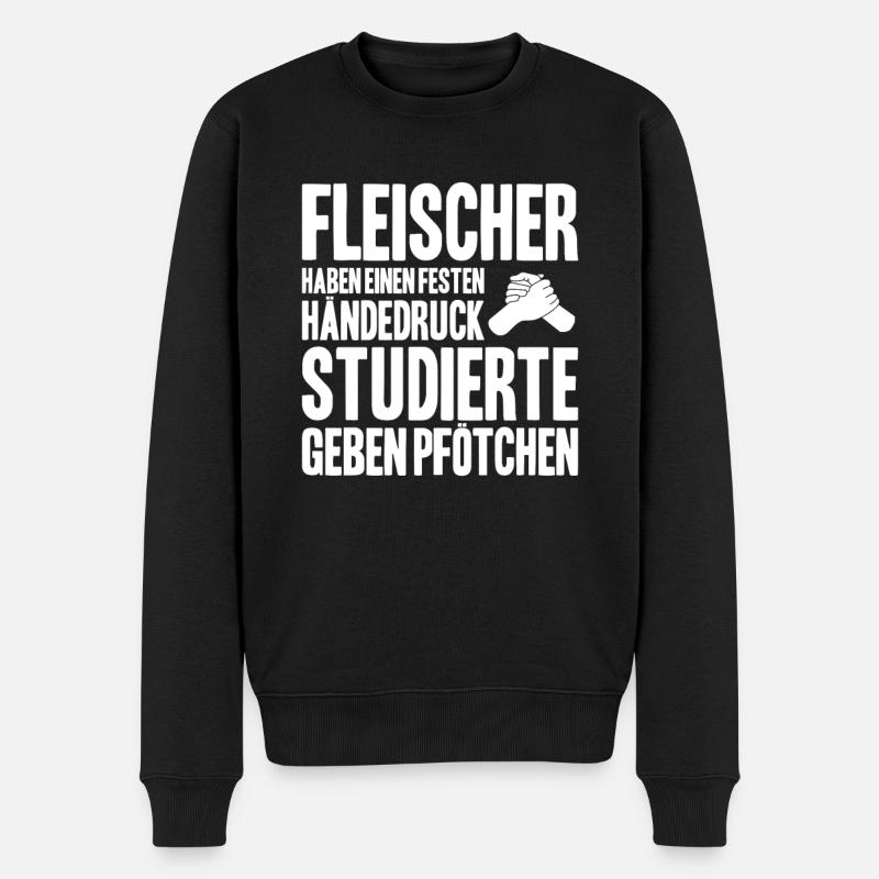 Fleischer Metzger Fleischerei Metzgerei Butcher - Männer Premium Bio Pullover - Schwarz