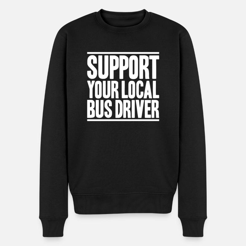 Busfahrer Bus Driver Busman Schulbusfahrer - Männer Premium Bio Pullover - Schwarz
