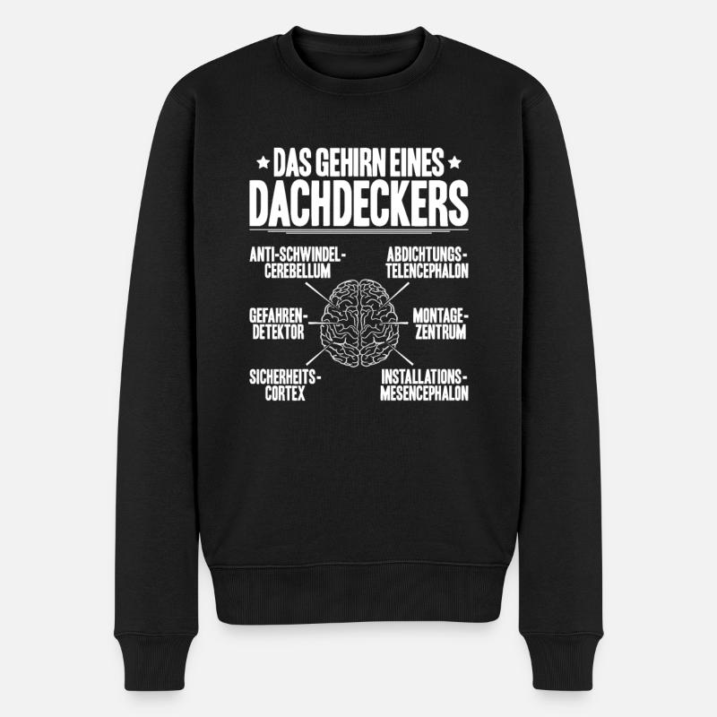 Dachdecker Dachdeckerei Dachdecken Roofer Roofing - Männer Premium Bio Pullover - Schwarz