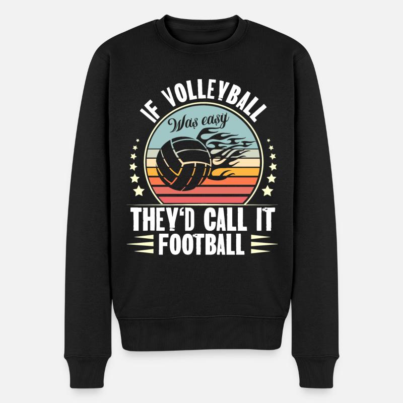 Volley-ball - Pull Premium bio Homme - noir