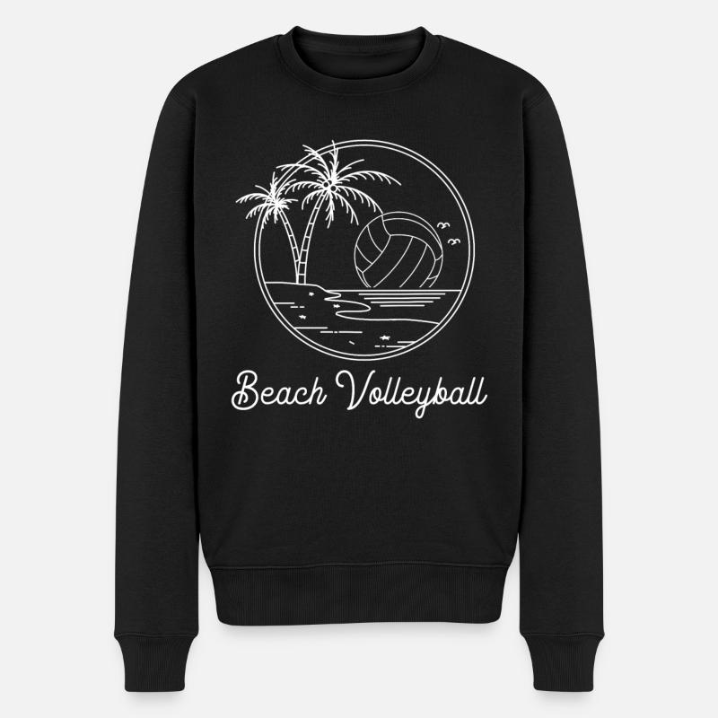 Beach Volleyball - Men's Premium Organic Jumper - black