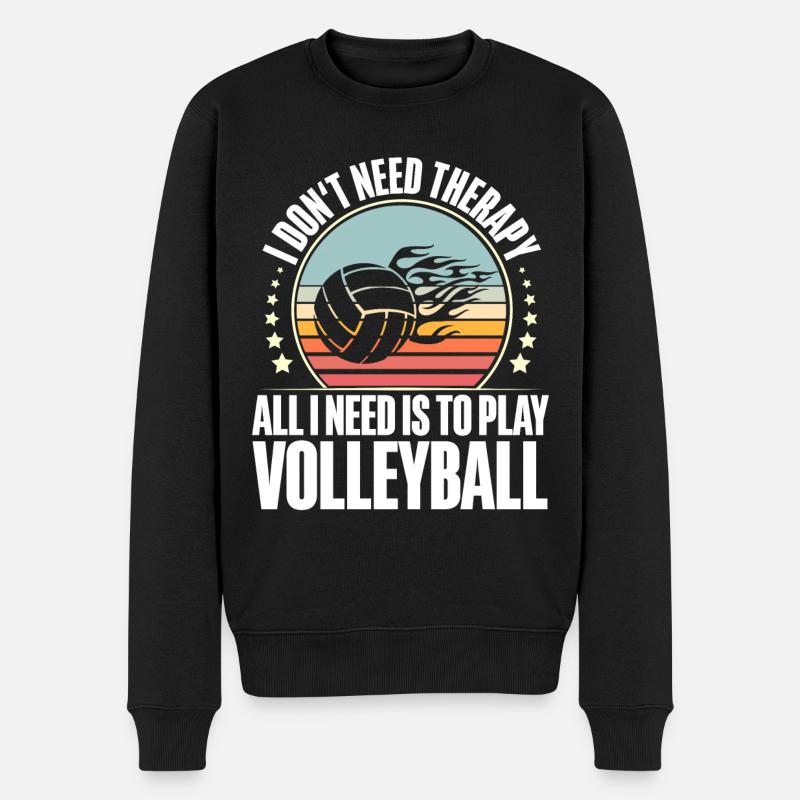 Volley-ball - Pull Premium bio Homme - noir