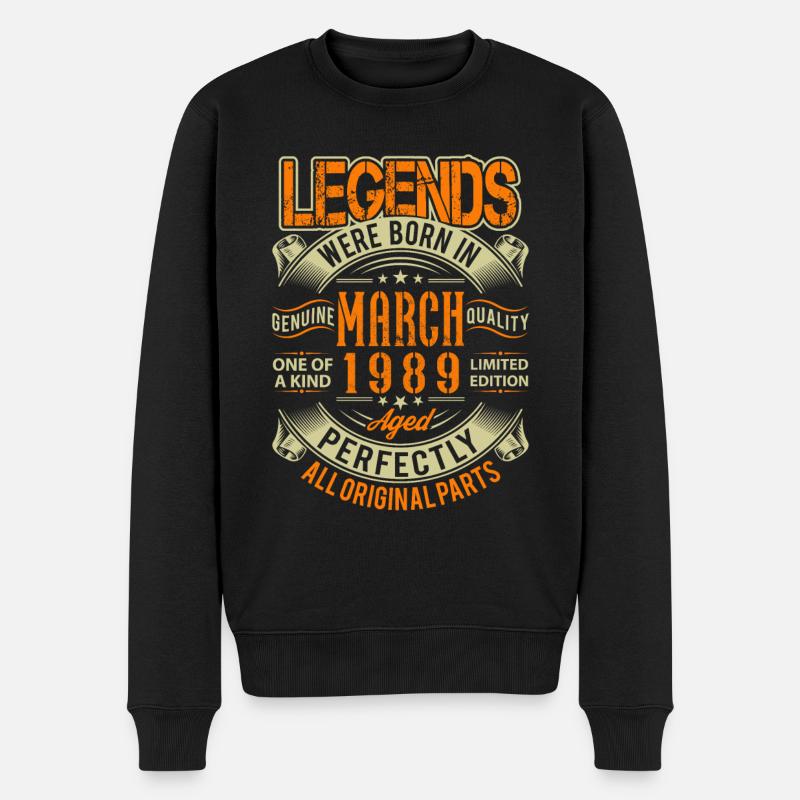 1989 Mars Anniversaire Légende - Pull Premium bio Homme - noir