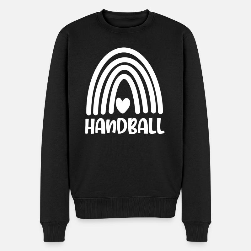 Handball Handballer - Männer Premium Bio Pullover - Schwarz