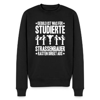 Straßenbauer Asphaltbauer Straßenbau - Männer Premium Bio Pullover - Schwarz - Vorne - Nico (187cm)