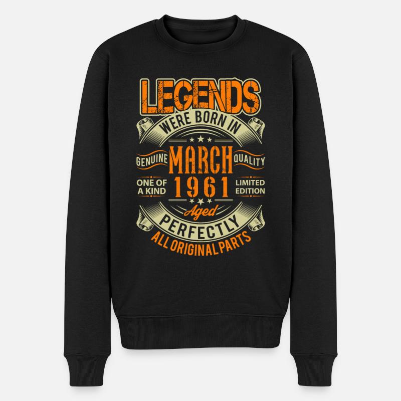 1961 Mars Anniversaire Légende - Pull Premium bio Homme - noir